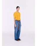 STRAIGHT JEANS WITH INDIGO BELT