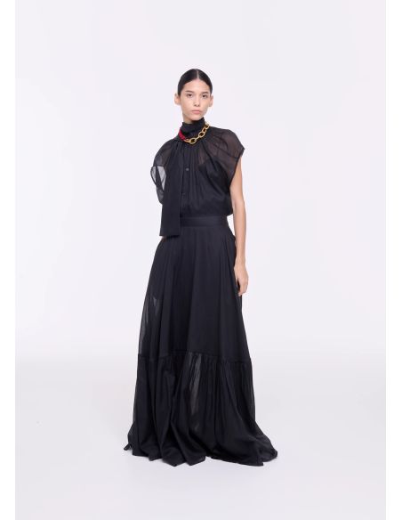 LONG SKIRT ORGANZA BLACK