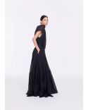 LONG SKIRT ORGANZA BLACK