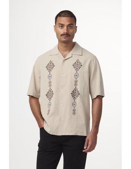 CHEMISE OLE EN LIN OATMEAL
