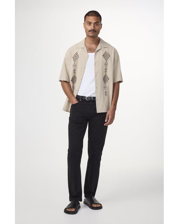 CHEMISE OLE EN LIN OATMEAL 2