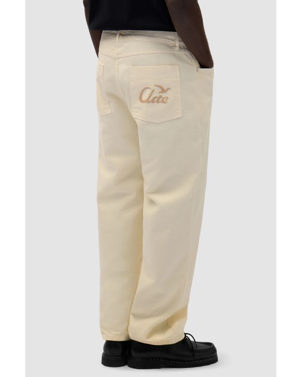 BACK BIRD PANTS CREAM 2