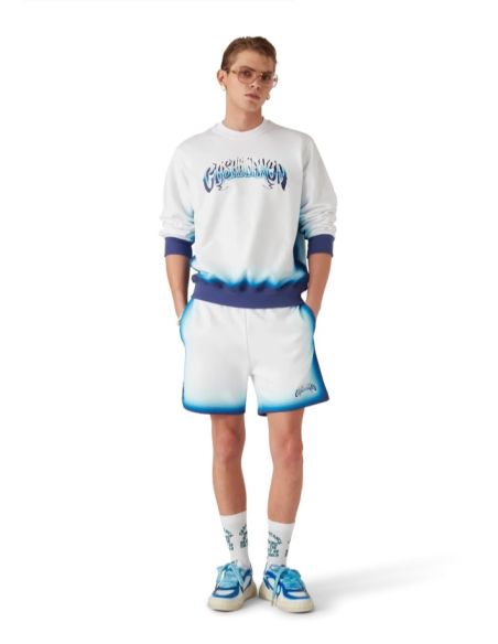 SWEATSHIRT BLUE FADE BLUE WHITE