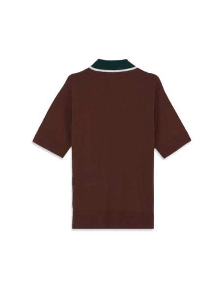 POLO OVERSIZE CABLE KNIT BROWN