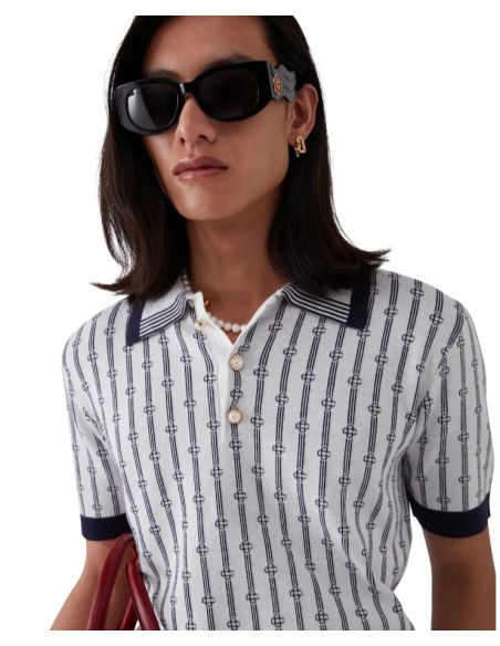 POLO MONOGRAM WHITE NAVY