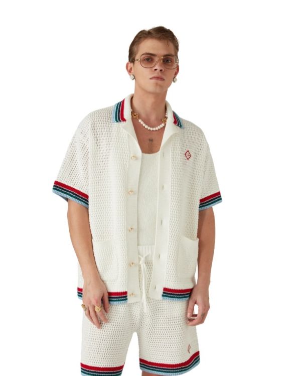CROCHET SPORTY SHIRT WHITE