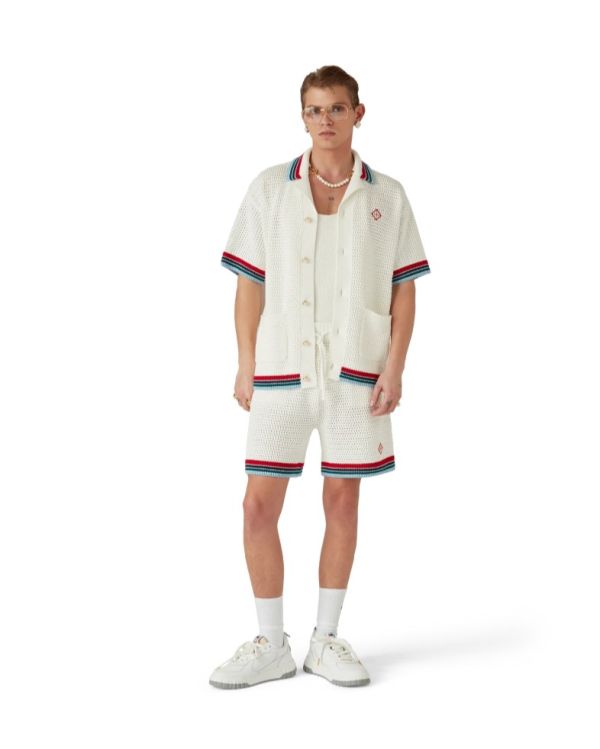 CROCHET SPORTY SHIRT WHITE