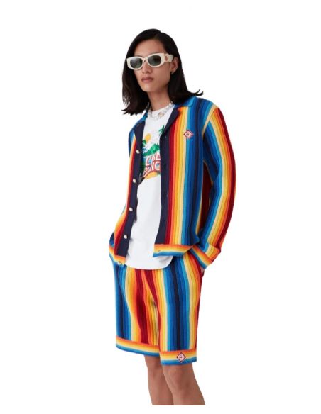 VESTE GRADIENT STRIPE TOWELLING MULTICOLOUR