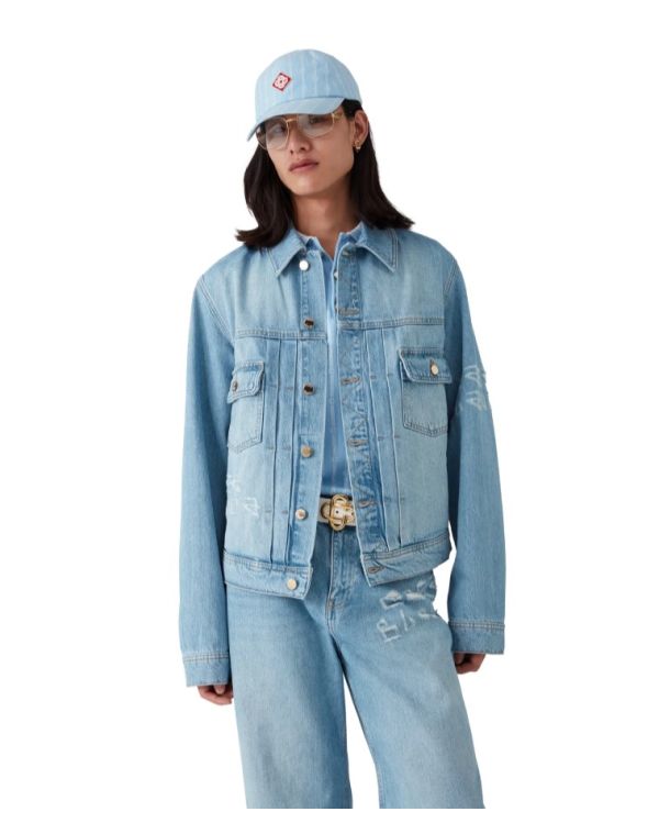 VESTE EN JEAN AVEC GRAFFITIS