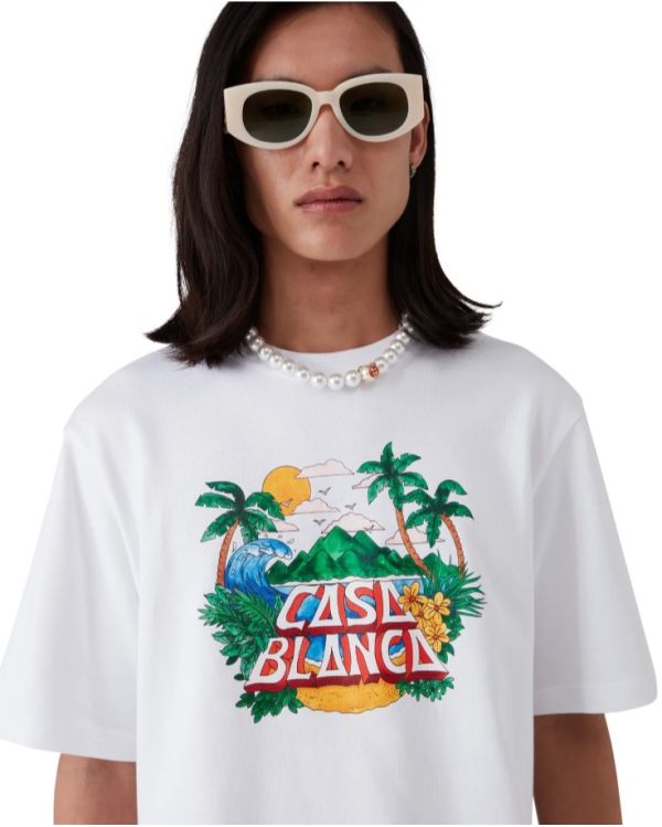 CASA BEACH WAVE TSHIRT WHITE 2