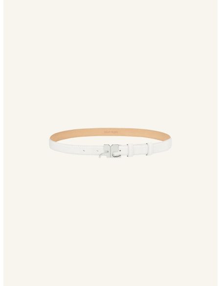 CEINTURE AC EN CUIR BLANC HERITAGE