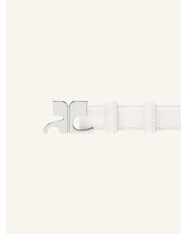 CEINTURE AC EN CUIR BLANC HERITAGE
