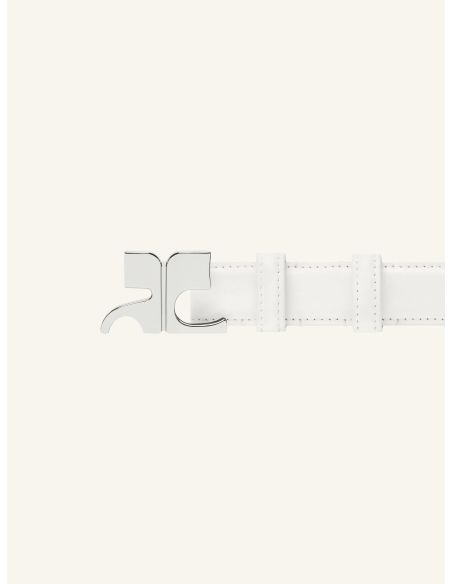 CEINTURE AC EN CUIR BLANC HERITAGE