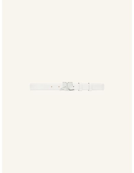 CEINTURE AC EN CUIR BLANC HERITAGE