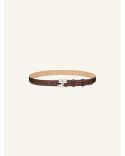 CEINTURE AC EN CUIR MARRON FONCE