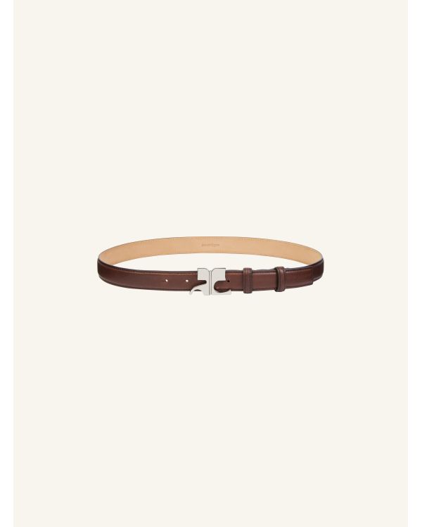 CEINTURE AC EN CUIR MARRON FONCE 2