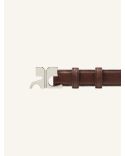 CEINTURE AC EN CUIR MARRON FONCE