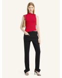 TOP DRAPPED CREPE JERSEY RUBY