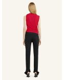 TOP DRAPPED CREPE JERSEY RUBY