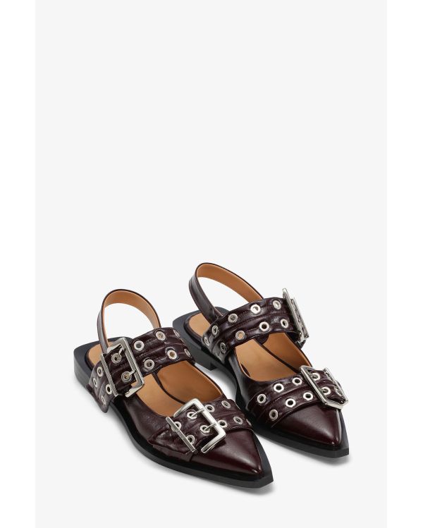 BALLERINES FEMININES A BOUCLE BURGUNDY 2