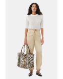 SAC OVERSIZED CANVAS TOTE LEOPARD 