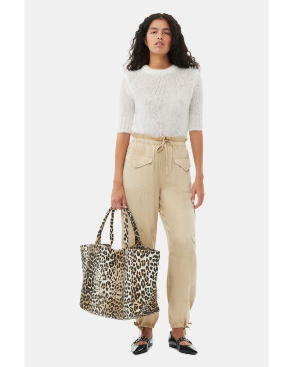 OVERSIZED BAG CANVAS TOTE LEOPARD 2