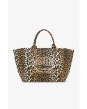 OVERSIZED BAG CANVAS TOTE LEOPARD
