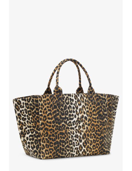 SAC OVERSIZED CANVAS TOTE LEOPARD 