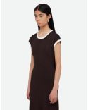 RHYME KNIT DRESS DARK BROWN