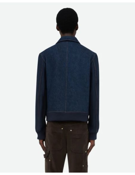 VESTE VARSITY EN JEAN ECHO INDIGO