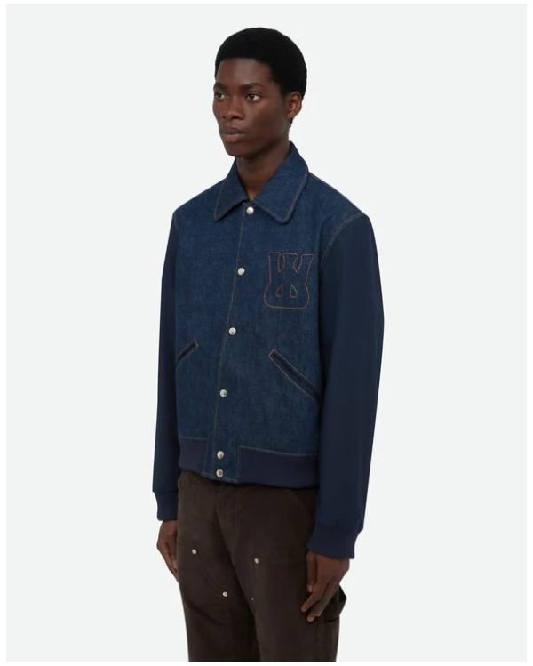 VESTE VARSITY EN JEAN ECHO INDIGO