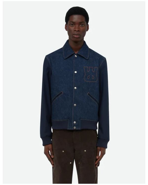 VESTE VARSITY EN JEAN ECHO INDIGO