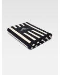 LA SERVIETTE RAYURES PRINT SUNSHADE STRIPES BEIGE BLACK