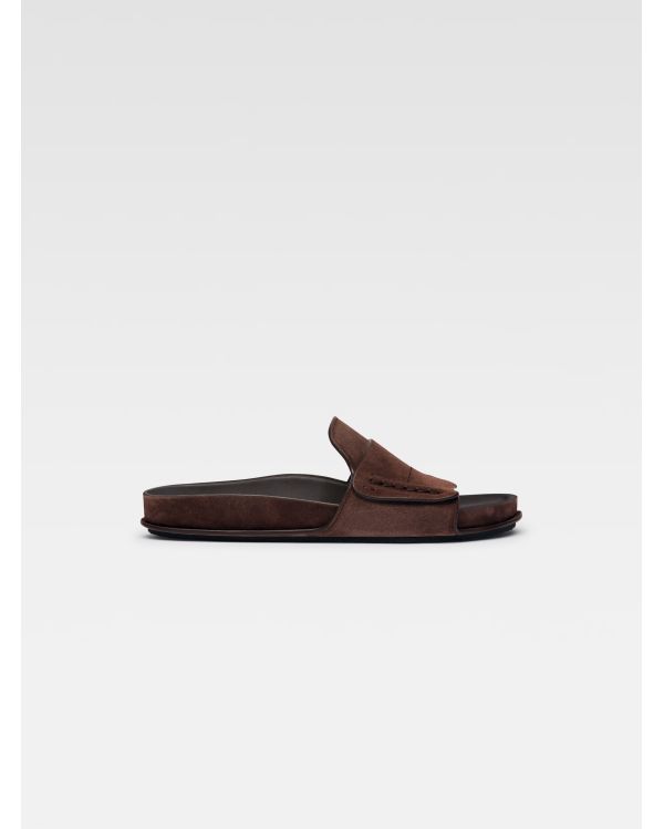 LES SANDALES MOCASSIN DARK BROWN