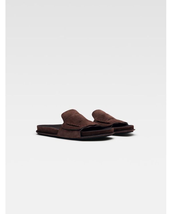 LES SANDALES MOCASSIN DARK BROWN 2