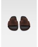 MOCCASIN SANDALS DARK BROWN