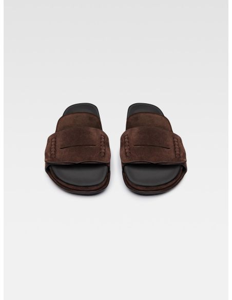 LES SANDALES MOCASSIN DARK BROWN
