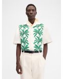 THE JEAN SHIRT PALMTREES WHITE GREEN