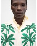 THE JEAN SHIRT PALMTREES WHITE GREEN