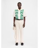 THE JEAN SHIRT PALMTREES WHITE GREEN