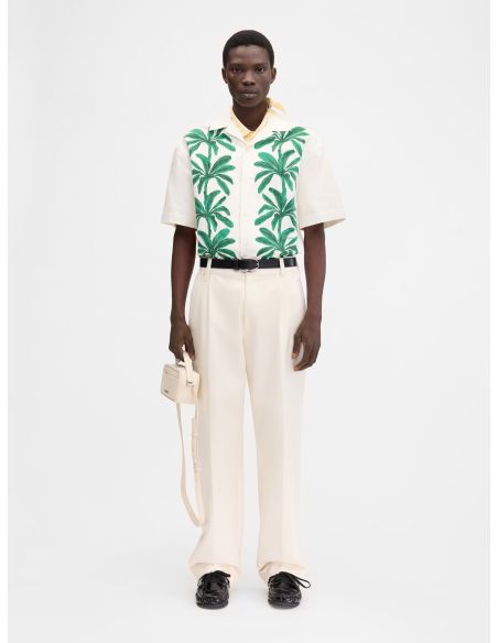 LA CHEMISE JEAN PRINT PALMTREES WHITE GREEN