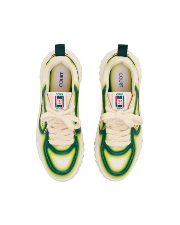 MENS COURT SNEAKER GREEN FADE