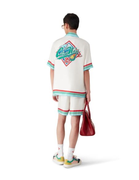 CHEMISE EN SOIE À MANCHES COURTES CASA WAY WORLD SERIES