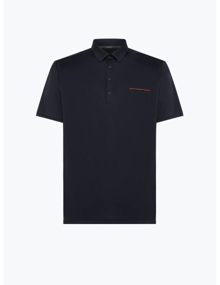 POLO OXFORD POCKET BLUE BLACK