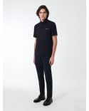 POLO OXFORD POCKET BLUE BLACK