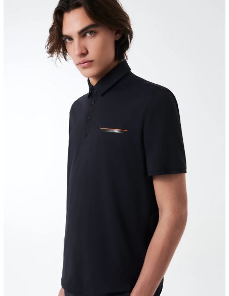 POLO OXFORD POCKET BLUE BLACK