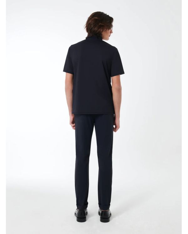 OXFORD POCKET POLO BLUE BLACK