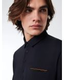 OXFORD POCKET POLO BLUE BLACK