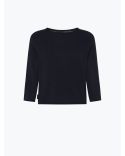 PULL MAXELL ROUND WOMAN KNIT BLUE BLACK