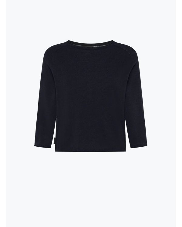 PULL MAXELL ROUND WOMAN KNIT BLUE BLACK